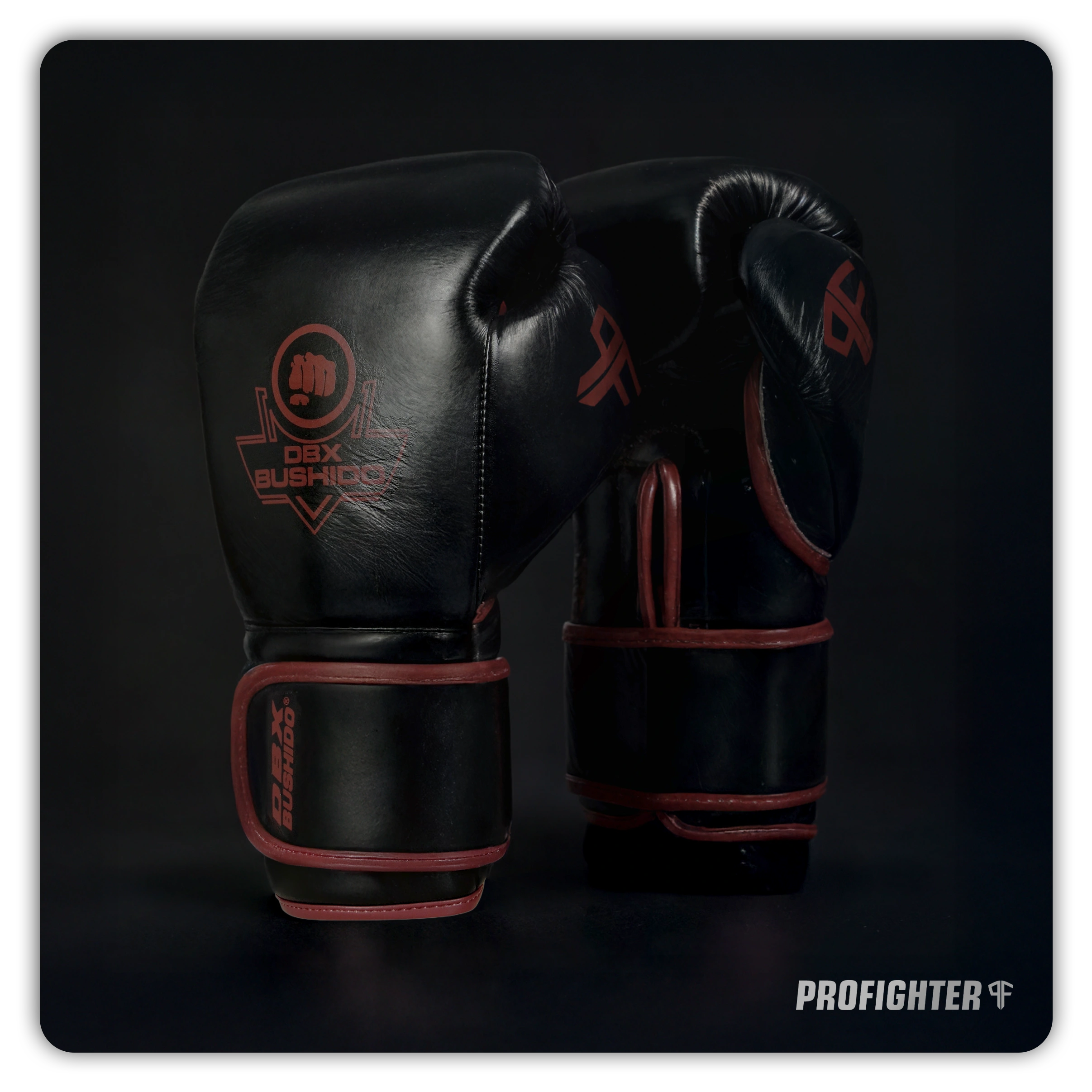 rękawice bokserskie profighter gold bordeaux