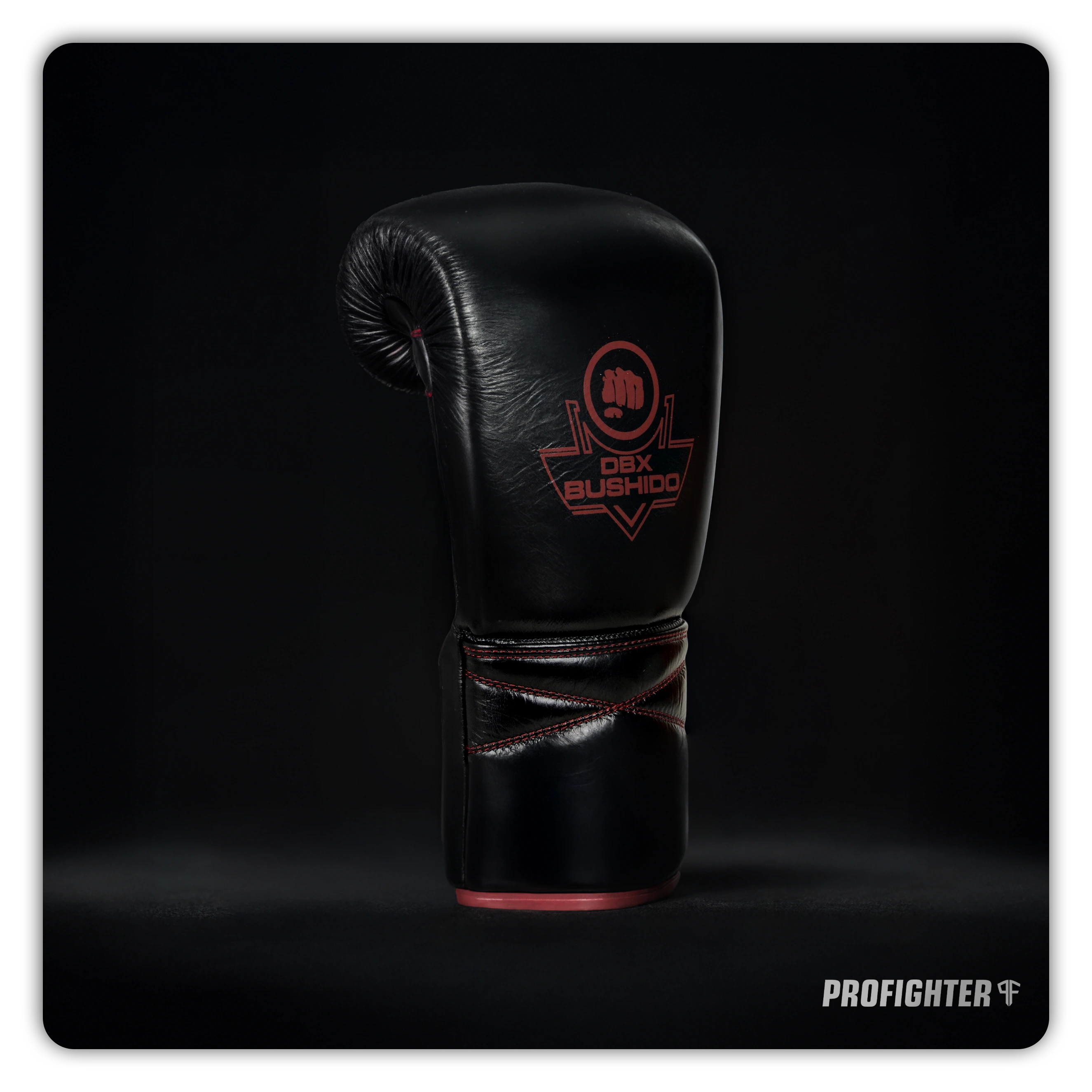 wiązane rękawice bokserskie premium profighter bordowe bordeaux ze skóry naturalnej