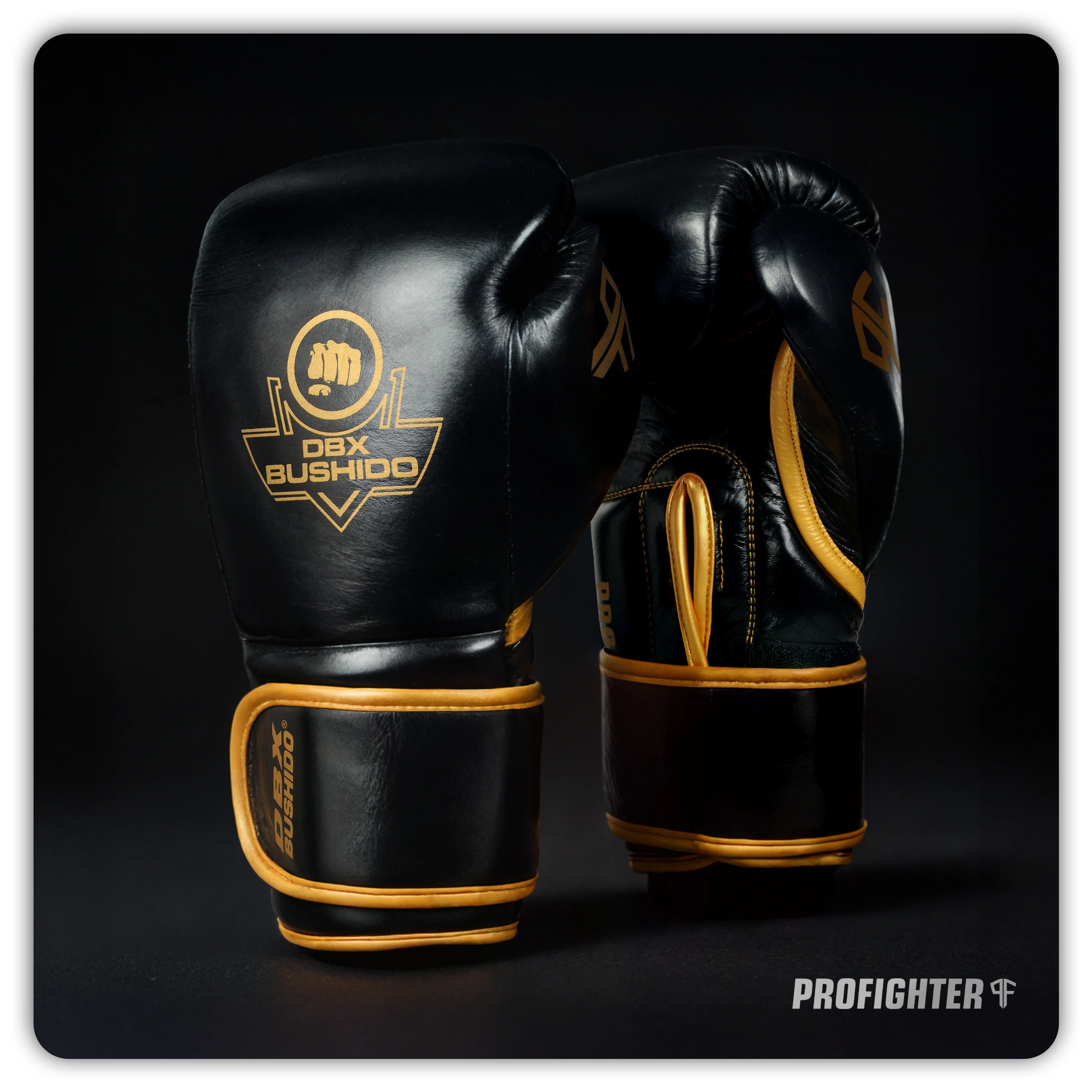 rękawice bokserskie premium profighter gold ze skóry naturalnej