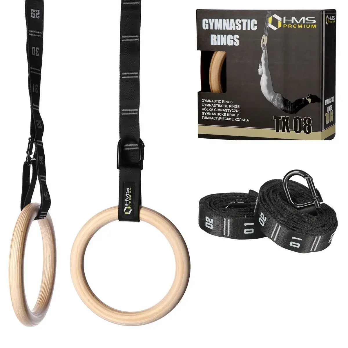 drewniane kółka gimnastyczne