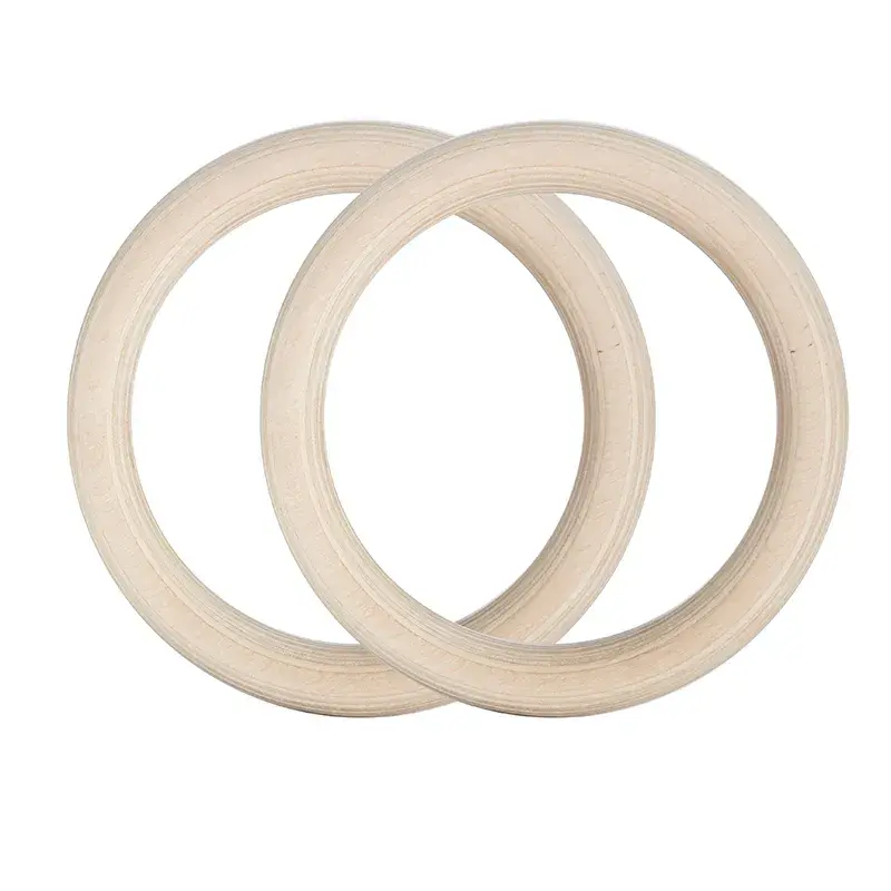 polerowane drewniane kółka gimnastyczne