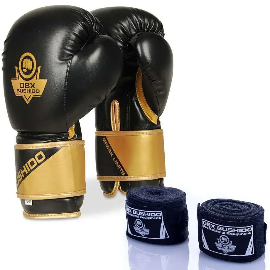 boxing gloves and wraps set