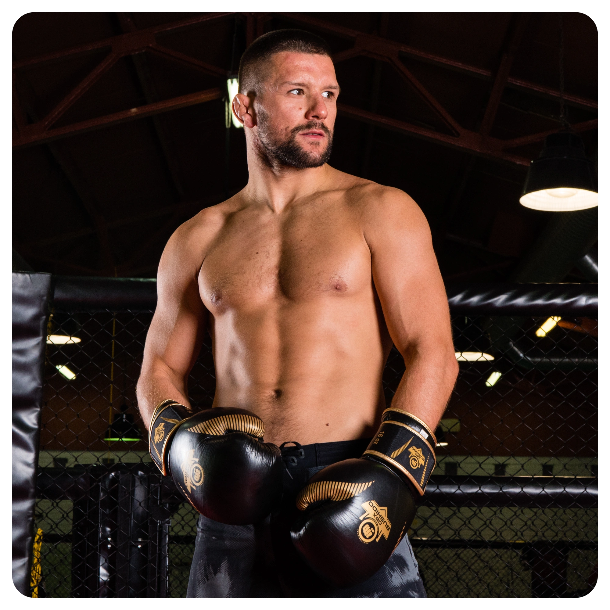 Mateusz Gamrot w rękawicach Aureos