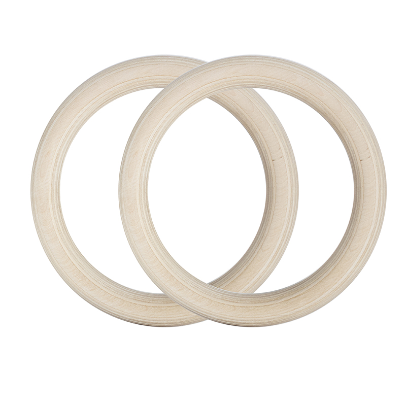 polerowane drewniane kółka gimnastyczne