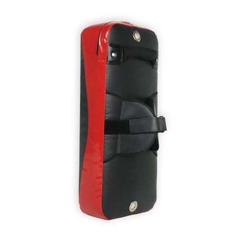 Thai training shield with an elongated profile - black and red