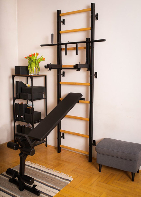 Multi-functional gimnastic ladder with pull-up bar and a bench – WB1
