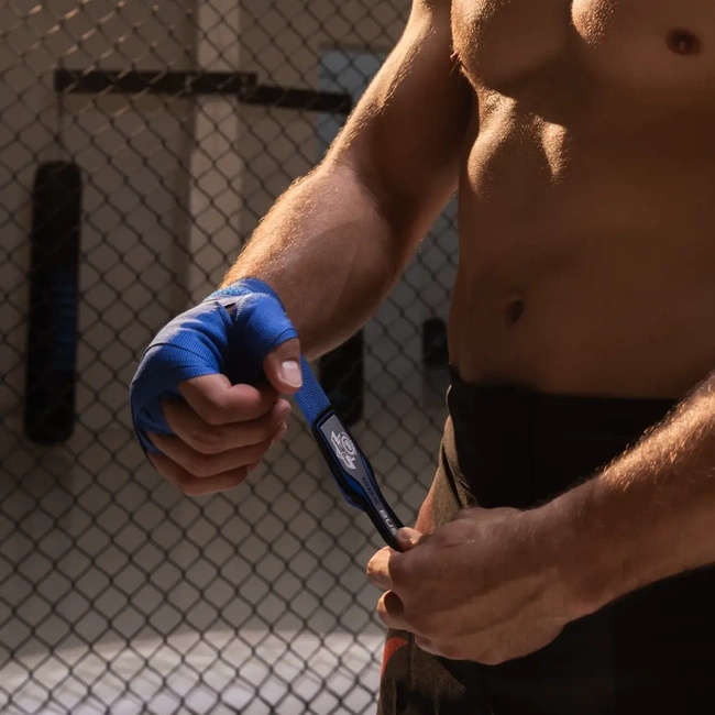 Elastyczne owijki bokserskie - 4 metry | Niebieskie | DBX Bushido