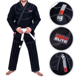 Kimono / GI do treningu BJJ - Czarne DBX ELITE A0 + PAS A0