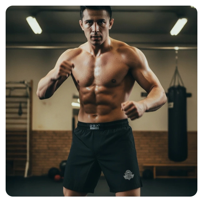 Spodenki Shorty MMA czarne DBX Bushido