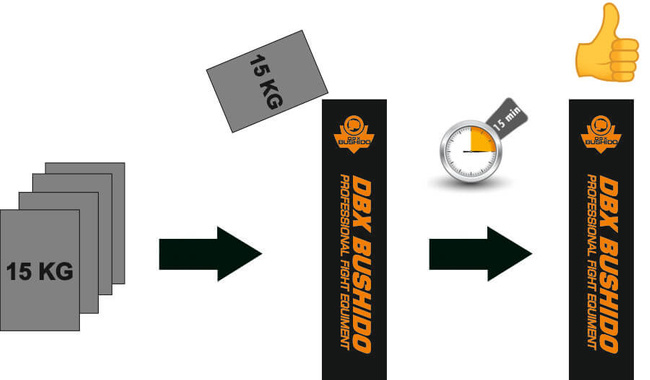 Worek bokserski - SBRX Gold - 130 cm / 60 kg | DBX Bushido