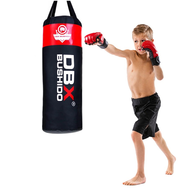 80 cm / 15 kg - Worek Bokserski + Rękawice + Piłka bokserska Zestaw na prezent dla Dzieci DBX Junior | DBX Bushido