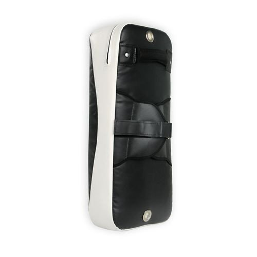 Thai training shield with an elongated profile - black and white