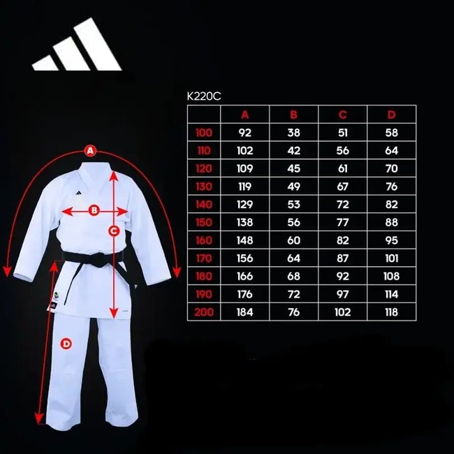 Kimono do Karate  - Karatega  Adidas WKF CLUB - 120 cm