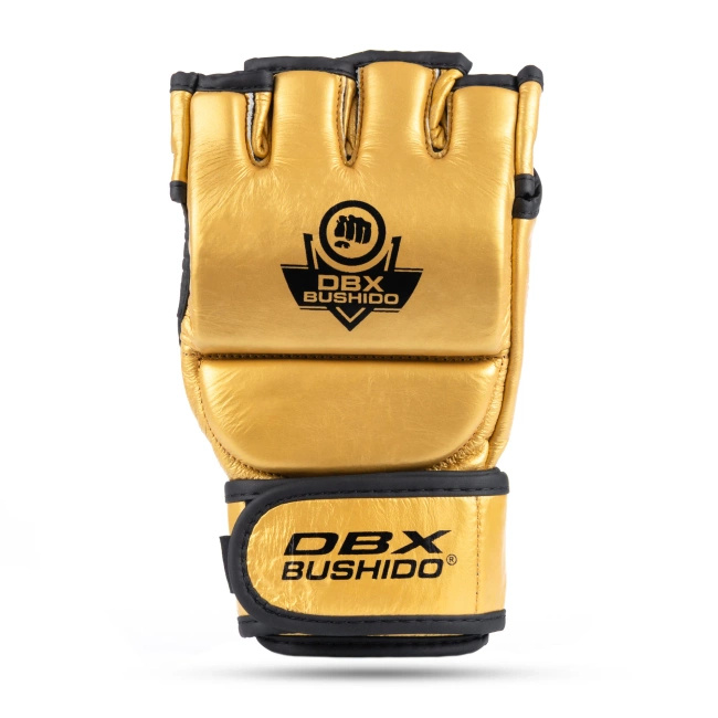 Leather MMA gloves DBX BUSHIDO E1v3 GOLD L