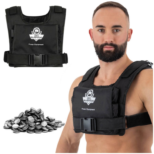 15 kg (6 x 2,5 kg) KAMIZELKA TRENINGOWA Z OBCIĄŻENIEM