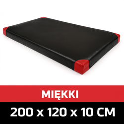 MOCNY MATERAC GIMNASTYCZNY 10CM R60-BLACK DO ĆWICZEŃ