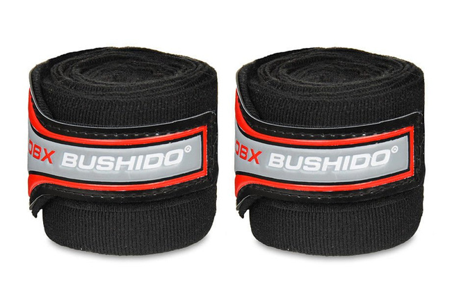 Elastyczne owijki bokserskie - 4 metry | Czarne | DBX Bushido