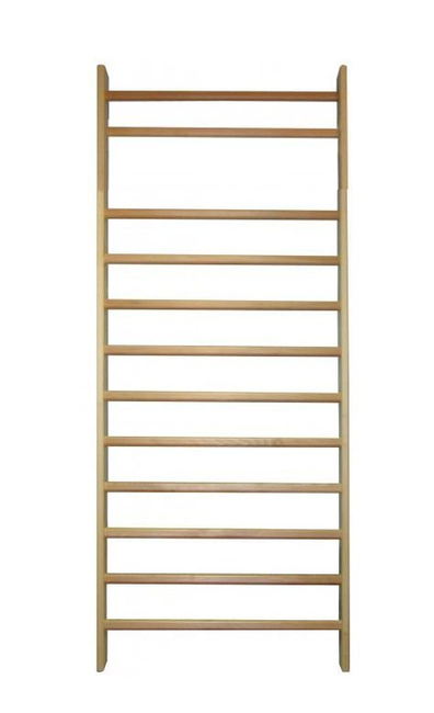 Wooden gymnastic and rehabilitation ladder 220×90 cm with 12 rungs fittings