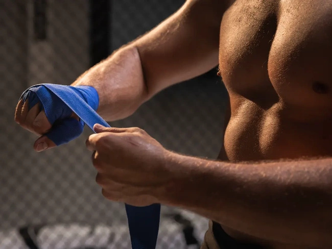 Elastyczne owijki bokserskie - 4 metry | Niebieskie | DBX Bushido