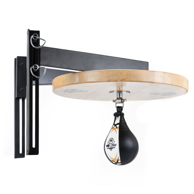 Height adjustable boxing platform with wooden canopy and speedbag DBX RhythmX