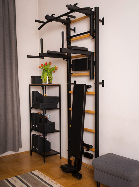 Multi-functional gimnastic ladder with pull-up bar and a bench – WB1