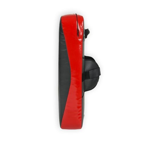 Thai training shield with an elongated profile - black and red