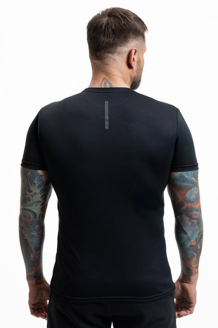 T-Shirt koszulka techniczna premium czarna z szarym logo DBX Bushido