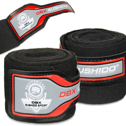 Elastyczne owijki bokserskie - 4 metry | Czarne | DBX Bushido