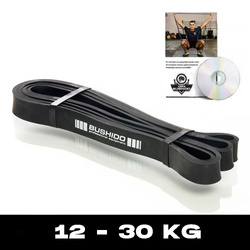 Power Band 22 - Wzmocniona Guma Treningowa DBX BUSHIDO CZARNA 12 - 30 KG